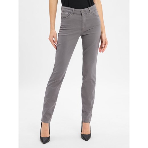 BRAX Spodnie - Shakira Kobiety Modal szary jednolity ze sklepu vangraaf w kategorii Spodnie damskie - zdjęcie 185638400