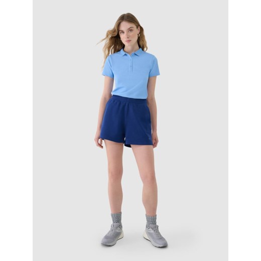 Damskie spodenki dresowe 4F 4FWMM00TSHOF542 - niebieskie ze sklepu Sportstylestory.com w kategorii Szorty - zdjęcie 185641483