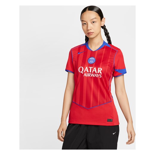 Damska koszulka piłkarska Nike Dri-FIT Total 90 Paris Saint-Germain Stadium 2025/26 (wersja trzecia) – replika - Czerwony ze sklepu Nike poland w kategorii Bluzki damskie - zdjęcie 185641700