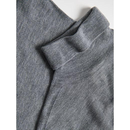 Reserved - Wełniany sweter z golfem - szary Reserved M Reserved