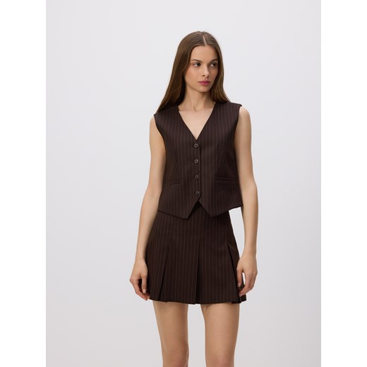 Reserved - Plisowane spódnico-szorty - ciemnobrązowy Reserved M Reserved