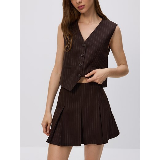 Reserved - Plisowane spódnico-szorty - ciemnobrązowy Reserved XL Reserved