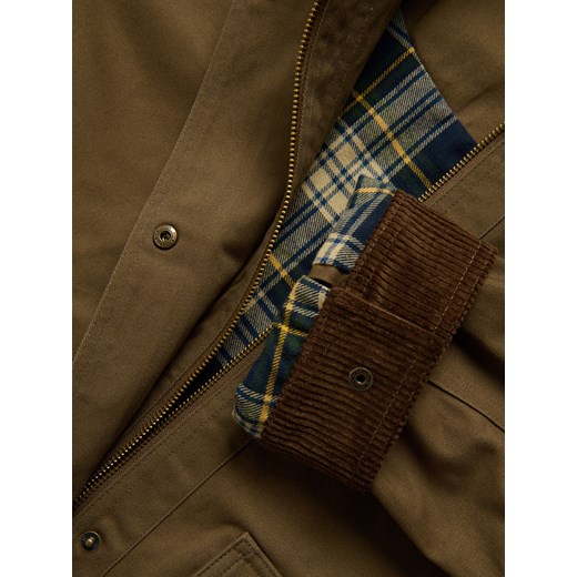 Reserved - Kurtka ze sztruksowym kołnierzykiem - zielony Reserved S Reserved