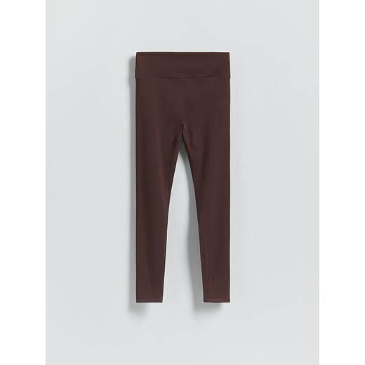 Reserved - Legginsy z szerokim pasem - ciemnobrązowy Reserved XS Reserved