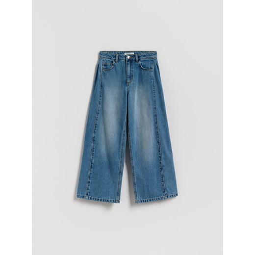 Reserved - Jeansy super wide leg - niebieski ze sklepu Reserved w kategorii Spodnie dziewczęce - zdjęcie 185644553