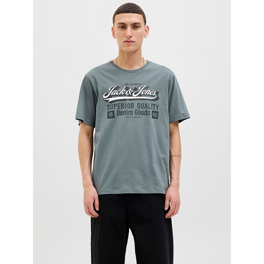 Jack &amp; Jones Koszulka &quot;Jjelogo&quot; w kolorze szarym ze sklepu Limango Polska w kategorii T-shirty męskie - zdjęcie 185645254