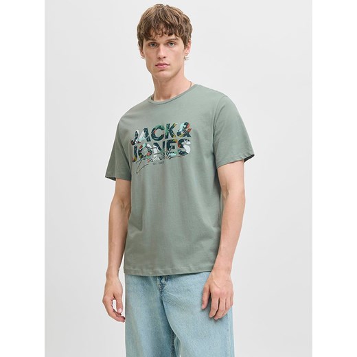 Jack &amp; Jones Koszulka &quot;Jjgeplas&quot; w kolorze zielonym ze sklepu Limango Polska w kategorii T-shirty męskie - zdjęcie 185645492