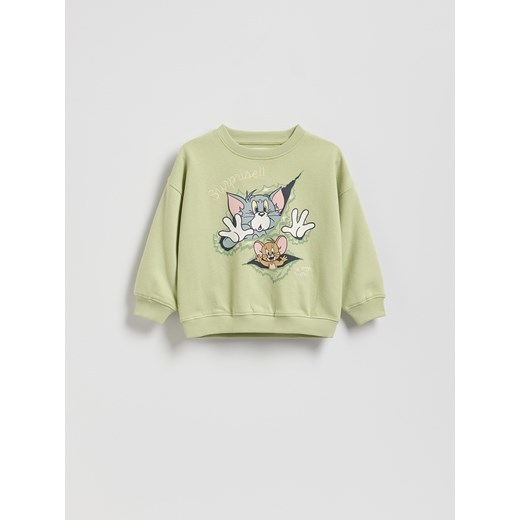 Reserved - Bluza Tom i Jerry - jasnozielony ze sklepu Reserved w kategorii Bluzy chłopięce - zdjęcie 185645981