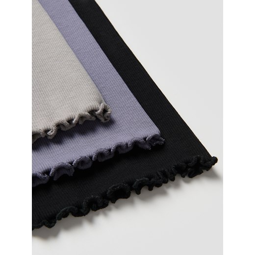 Reserved - Dzianinowe legginsy w prążek - jasnoszary Reserved 158 (12 lat) Reserved