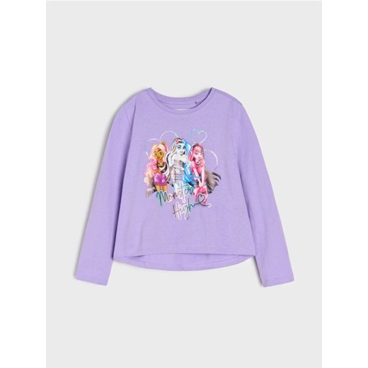 Sinsay - Koszulka z długimi rękawami Monster High - fioletowy ze sklepu Sinsay w kategorii Bluzki dziewczęce - zdjęcie 185648373