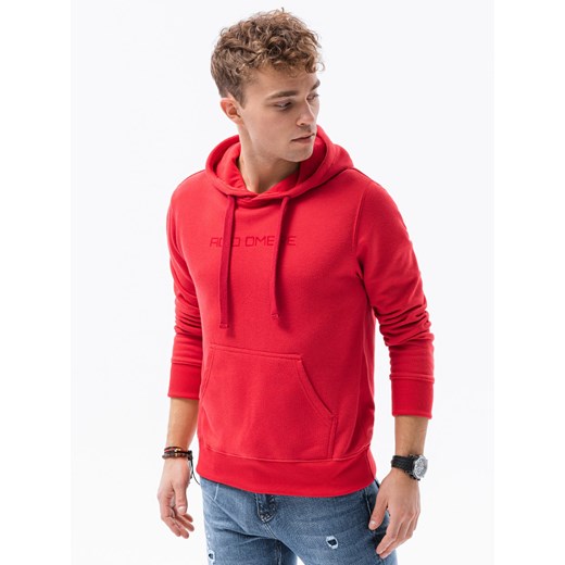 Bluza męska w mocnych kolorach - czerwona V4 B1351 ze sklepu ombre w kategorii Bluzy męskie - zdjęcie 185649330
