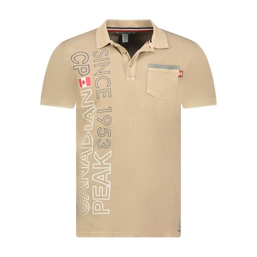 Canadian Peak Koszulka polo &quot;Konakreak&quot; w kolorze beżowym ze sklepu Limango Polska w kategorii T-shirty męskie - zdjęcie 185650644