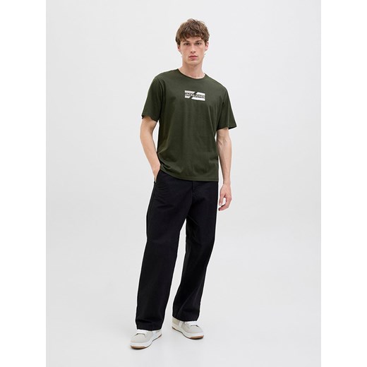Jack &amp; Jones Koszulka &quot;Jjcorp&quot; w kolorze khaki ze sklepu Limango Polska w kategorii T-shirty męskie - zdjęcie 185651052