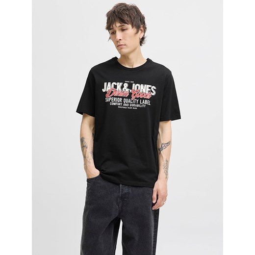 Jack &amp; Jones Koszulka &quot;Jjelogo&quot; w kolorze czarnym ze sklepu Limango Polska w kategorii T-shirty męskie - zdjęcie 185651134