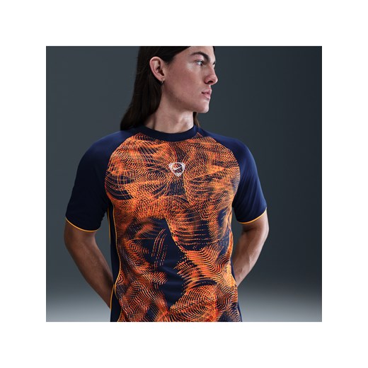 Męska koszulka piłkarska z krótkim rękawem Dri-FIT Nike Academy+ - Niebieski ze sklepu Nike poland w kategorii T-shirty męskie - zdjęcie 185653010