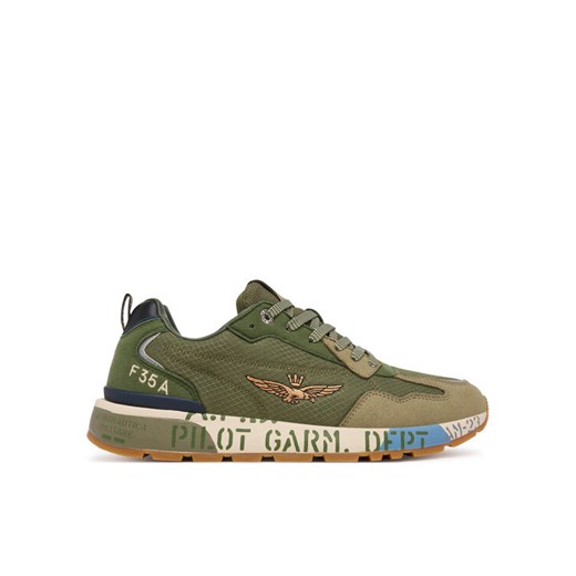 Sneakersy Aeronautica Militare 252SC0276UCT04249 Zielony ze sklepu eobuwie.pl w kategorii Buty sportowe męskie - zdjęcie 185653123