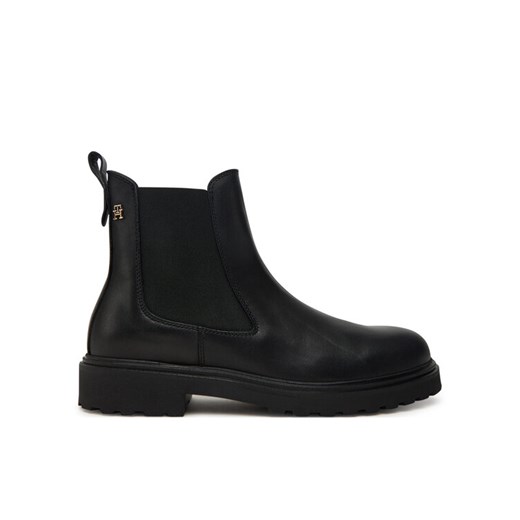Sztyblety Tommy Hilfiger Cleated FW0FW08766 Czarny ze sklepu eobuwie.pl w kategorii Botki - zdjęcie 185653132