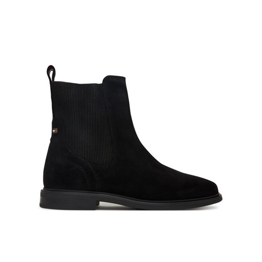 Tommy Hilfiger Sztyblety Flag Boot FW0FW08780 Czarny ze sklepu MODIVO w kategorii Botki - zdjęcie 185653762