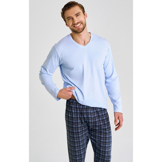 Bawełniana piżama męska błękitna Mark 3475, Kolor błękitny-wzór, Rozmiar XXL, Taro ze sklepu Primodo w kategorii Piżamy męskie - zdjęcie 185654583