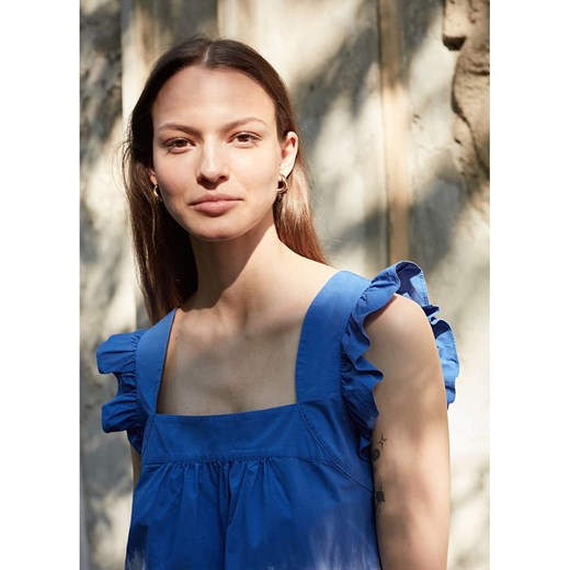 STEFANEL Top w kolorze granatowo-biało-niebieskim ze sklepu Limango Polska w kategorii Bluzki damskie - zdjęcie 185654623