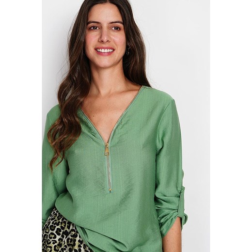 William de Faye Bluzka w kolorze zielonym William De Faye 42 okazyjna cena Limango Polska
