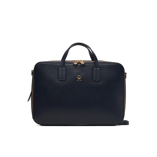 Torba na laptopa Tommy Hilfiger Th Icon Laptop Bag AW0AW18004 Granatowy ze sklepu eobuwie.pl w kategorii Torby na laptopa - zdjęcie 185656040