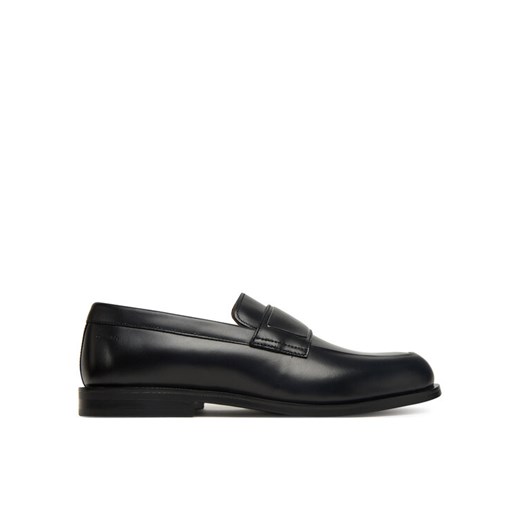 Półbuty Calvin Klein Ess Rubber Band Loafer Lth HM0HM01923 Czarny ze sklepu eobuwie.pl w kategorii Mokasyny męskie - zdjęcie 185656101