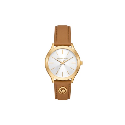Michael Kors Zegarek Slim Runway MK7543 Brązowy ze sklepu MODIVO w kategorii Zegarki - zdjęcie 185659233
