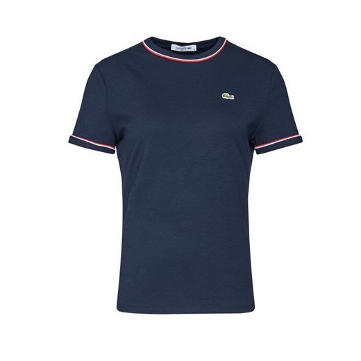 Lacoste T-Shirt TF5289 Granatowy Slim Fit ze sklepu MODIVO w kategorii Bluzki damskie - zdjęcie 185659292