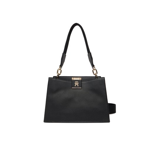 Tommy Hilfiger Torebka Th Her Med Satchel AW0AW17722 Czarny ze sklepu MODIVO w kategorii Torebki damskie - zdjęcie 185659294