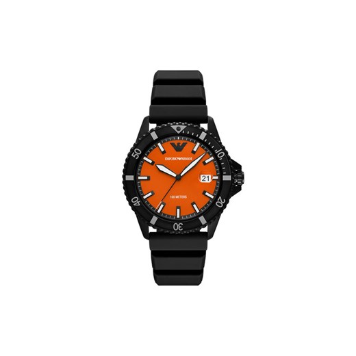 Emporio Armani Zegarek World Explorer AR11684 Czarny ze sklepu MODIVO w kategorii Zegarki - zdjęcie 185659331