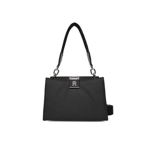 Tommy Hilfiger Torebka Th Her Med Satchel Nylon Sv AW0AW18200 Czarny ze sklepu MODIVO w kategorii Torebki damskie - zdjęcie 185659410