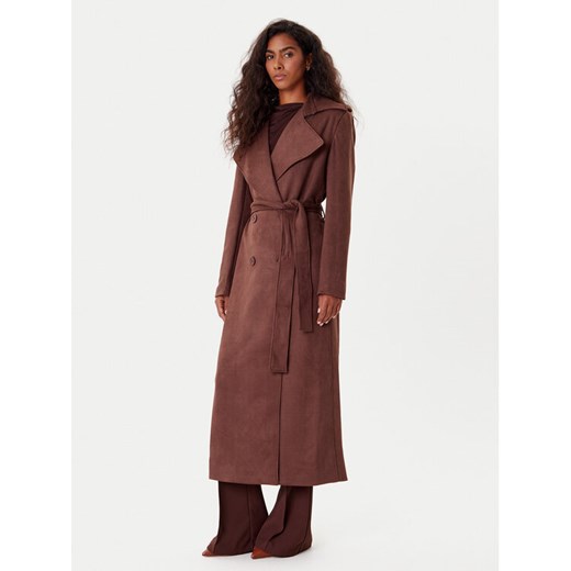 BARDOT Trencz Kira Vegan Suede 57053JB4 Brązowy Regular Fit ze sklepu MODIVO w kategorii Płaszcze damskie - zdjęcie 185659481