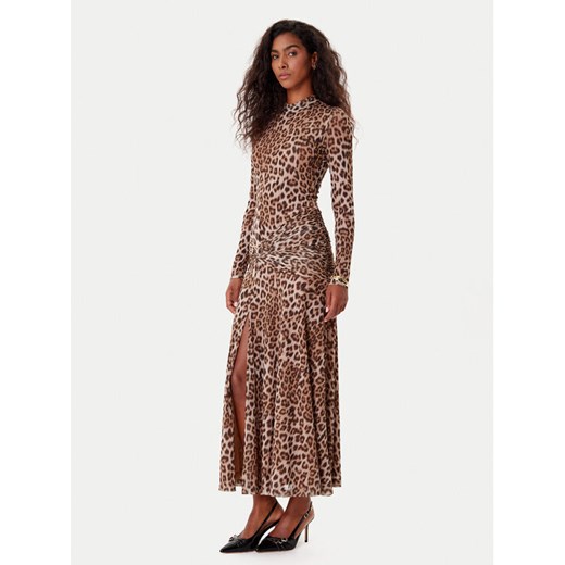 BARDOT Sukienka koktajlowa Lea Printed 58853DB8 Brązowy Regular Fit ze sklepu MODIVO w kategorii Sukienki - zdjęcie 185659493