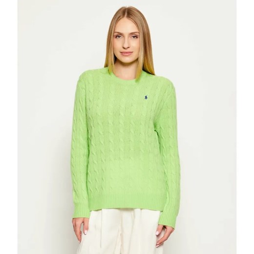 POLO RALPH LAUREN Wełniany sweter | Loose fit | z dodatkiem kaszmiru ze sklepu Gomez Fashion Store w kategorii Swetry damskie - zdjęcie 185662584