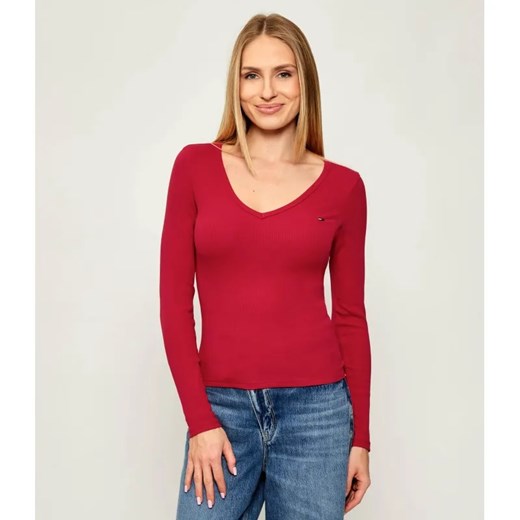 Tommy Jeans Bluzka ESSENTIAL | Slim Fit ze sklepu Gomez Fashion Store w kategorii Bluzki damskie - zdjęcie 185662630
