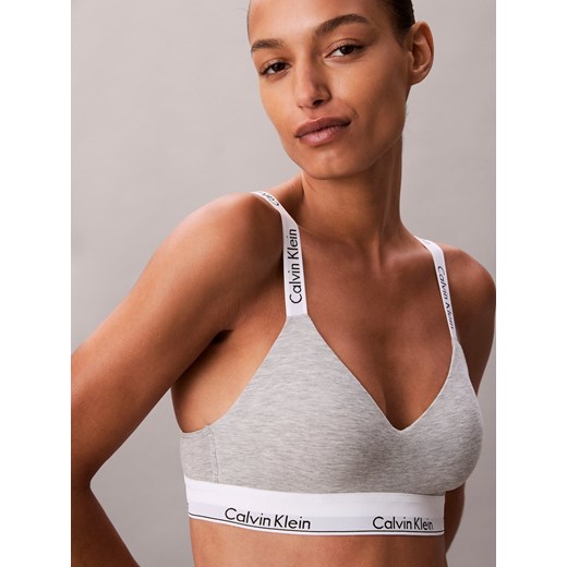 Calvin Klein Biustonosz damski - usztywniany Kobiety Dżersej jasny szary marmurkowy ze sklepu vangraaf w kategorii Biustonosze - zdjęcie 185664434