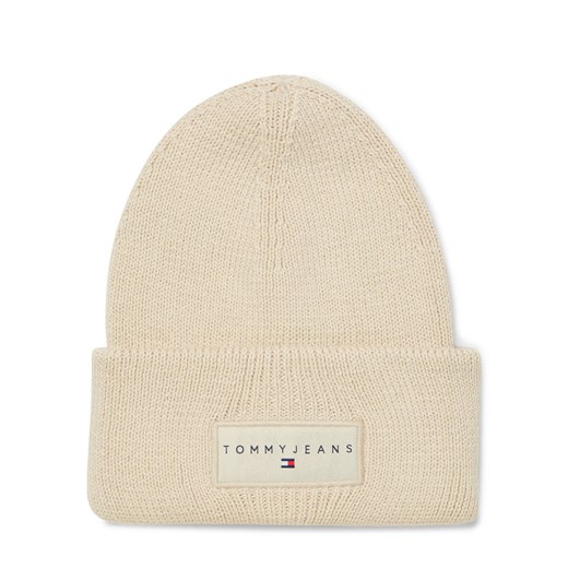 Tommy Jeans Damska czapka z dzianiny Kobiety Bawełna beżowy jednolity ze sklepu vangraaf w kategorii Czapki zimowe damskie - zdjęcie 185664444