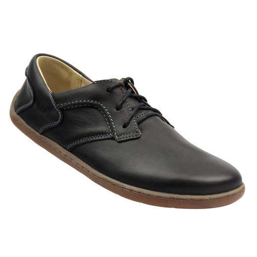 BareFoot skórzane minimalistyczne buty damskie czarne Helios Komfort 715-2B ze sklepu ulubioneobuwie w kategorii Półbuty damskie - zdjęcie 185664522