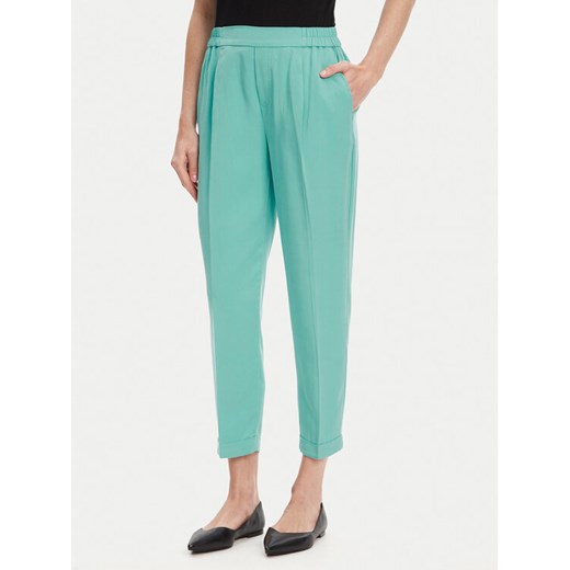 United Colors Of Benetton Spodnie materiałowe 4Y09DF079 Zielony Regular Fit ze sklepu MODIVO w kategorii Spodnie damskie - zdjęcie 185665710