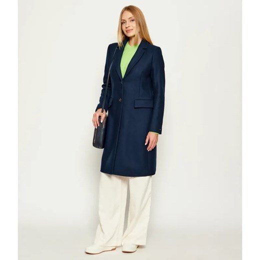 Tommy Hilfiger Wełniany płaszcz | z dodatkiem kaszmiru ze sklepu Gomez Fashion Store w kategorii Płaszcze damskie - zdjęcie 185667680