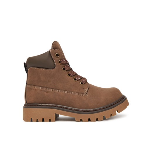 Trapery Tommy Hilfiger T3X5-34125-1269509 S Brązowy ze sklepu eobuwie.pl w kategorii Buty zimowe dziecięce - zdjęcie 185667761