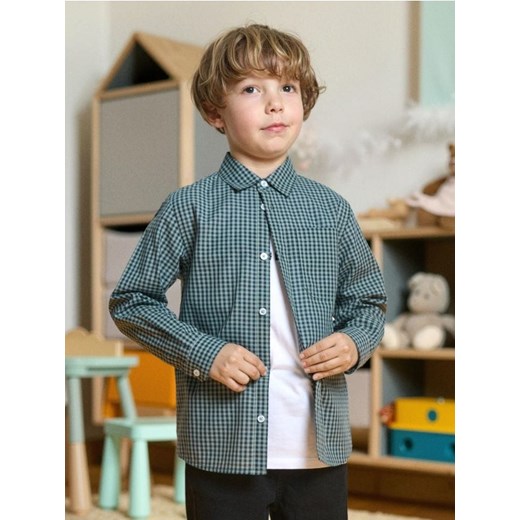Sinsay - Koszula w kratę - green spruce - id: 318FC-75X - marki Sinsay - 185668314 Sinsay - Koszula w kratę - green spruce ze sklepu Sinsay w kategorii Koszule chłopięce - zdjęcie 185668314