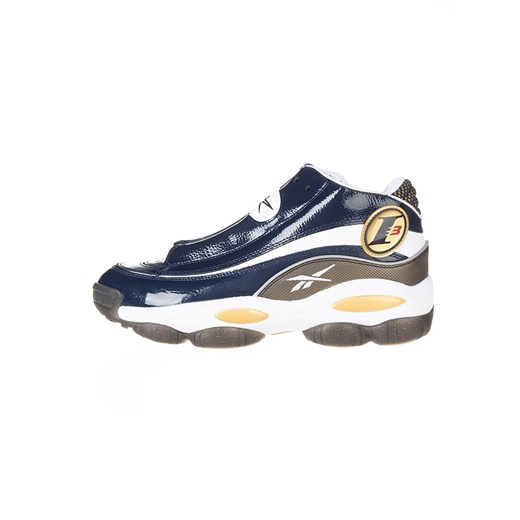 Reebok Skórzane sneakersy w kolorze granatowo-oliwkowo-białym ze sklepu Limango Polska w kategorii Buty sportowe męskie - zdjęcie 185668753