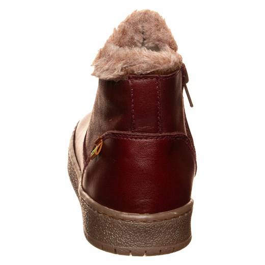 El Naturalista Skórzane botki zimowe w kolorze ciemnoczerwonym 27 Limango Polska wyprzedaż