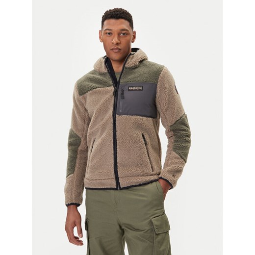 Napapijri Polar Yupik NP0A4GNS Zielony Regular Fit ze sklepu MODIVO w kategorii Bluzy męskie - zdjęcie 185669894
