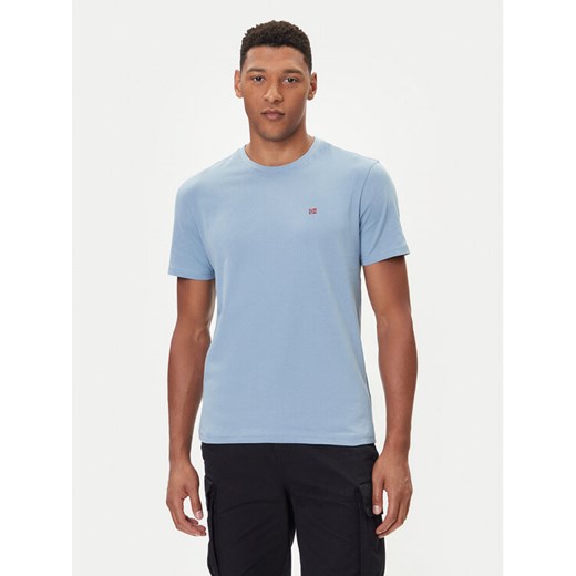 Napapijri T-Shirt Salis NP0A4H8D Niebieski Regular Fit ze sklepu MODIVO w kategorii T-shirty męskie - zdjęcie 185669903