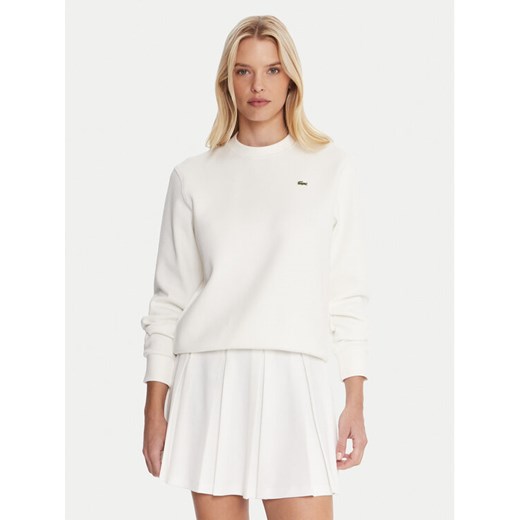 Lacoste Bluza SF5245 Écru Relaxed Fit ze sklepu MODIVO w kategorii Bluzy damskie - zdjęcie 185669931