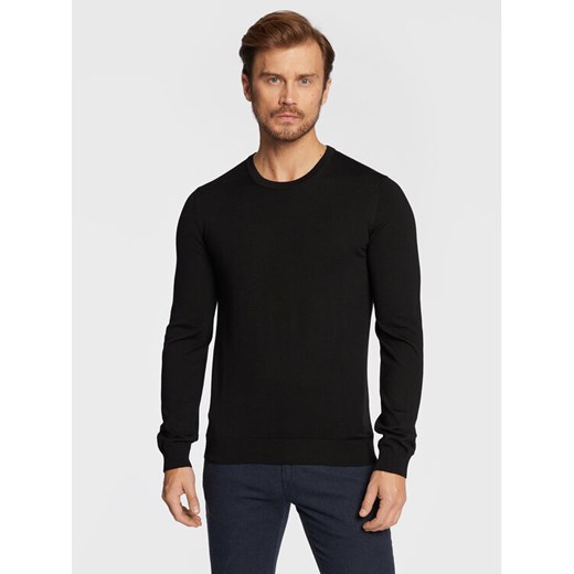 Hugo Sweter San Cedric-M1 50476832 Czarny Slim Fit ze sklepu MODIVO w kategorii Swetry męskie - zdjęcie 185669964