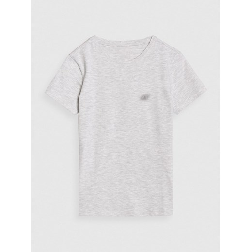 Damski t-shirt basic 4F 4FWMM00TTSHF2673 - szary ze sklepu Sportstylestory.com w kategorii Bluzki damskie - zdjęcie 185671002
